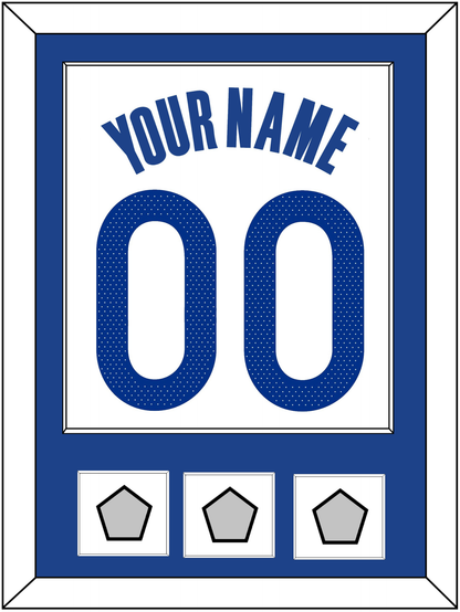 Golden State Name & Number With 3 Finals Patches - White Association - Essential Tier 1