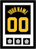 Golden State Name & Number With 3 Finals Patches - Black City (2021-2022) - Single Mat 1