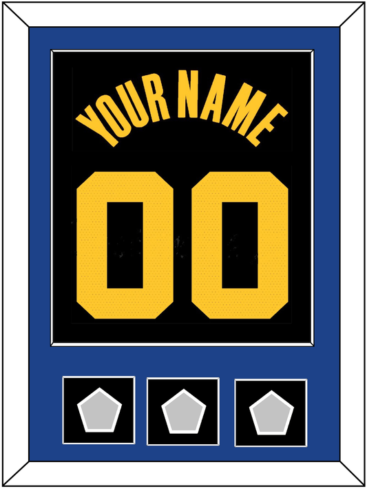 Golden State Name & Number With 3 Finals Patches - Black City (2021-2022) - Essential Tier 2