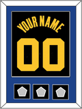 Golden State Name & Number With 3 Finals Patches - Black City (2021-2022) - Single Mat 2