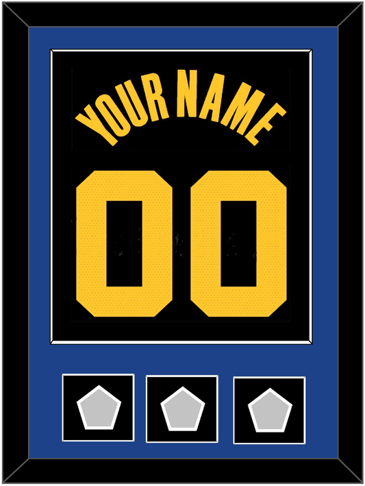Golden State Name & Number With 3 Finals Patches - Black City (2021-2022) - Essential Tier 2