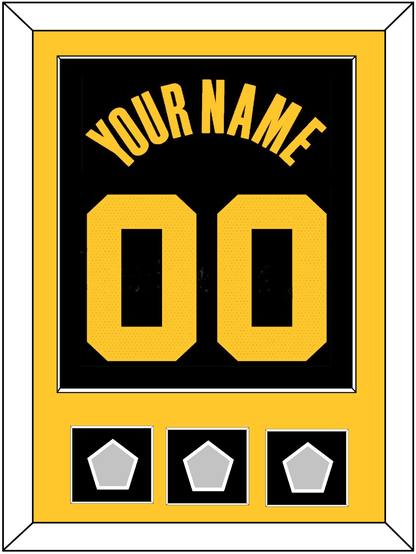 Golden State Name & Number With 3 Champions Patches - Black City (2021-2022) - Essential Tier 3