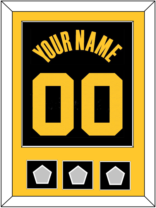 Golden State Name & Number With 3 Finals Patches - Black City (2021-2022) - Essential Tier 3
