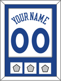 Golden State Name & Number With 3 Champions Patches - Home White (2010-2019) - Single Mat 1