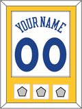 Golden State Name & Number With 3 Finals Patches - Home White (2010-2019) - Single Mat 2