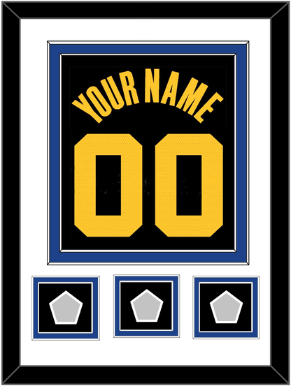Golden State Name & Number With 3 Finals Patches - Black City (2021-2022) - Signature Tier 1