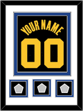 Golden State Name & Number With 3 Champions Patches - Black City (2021-2022) - Double Mat 1