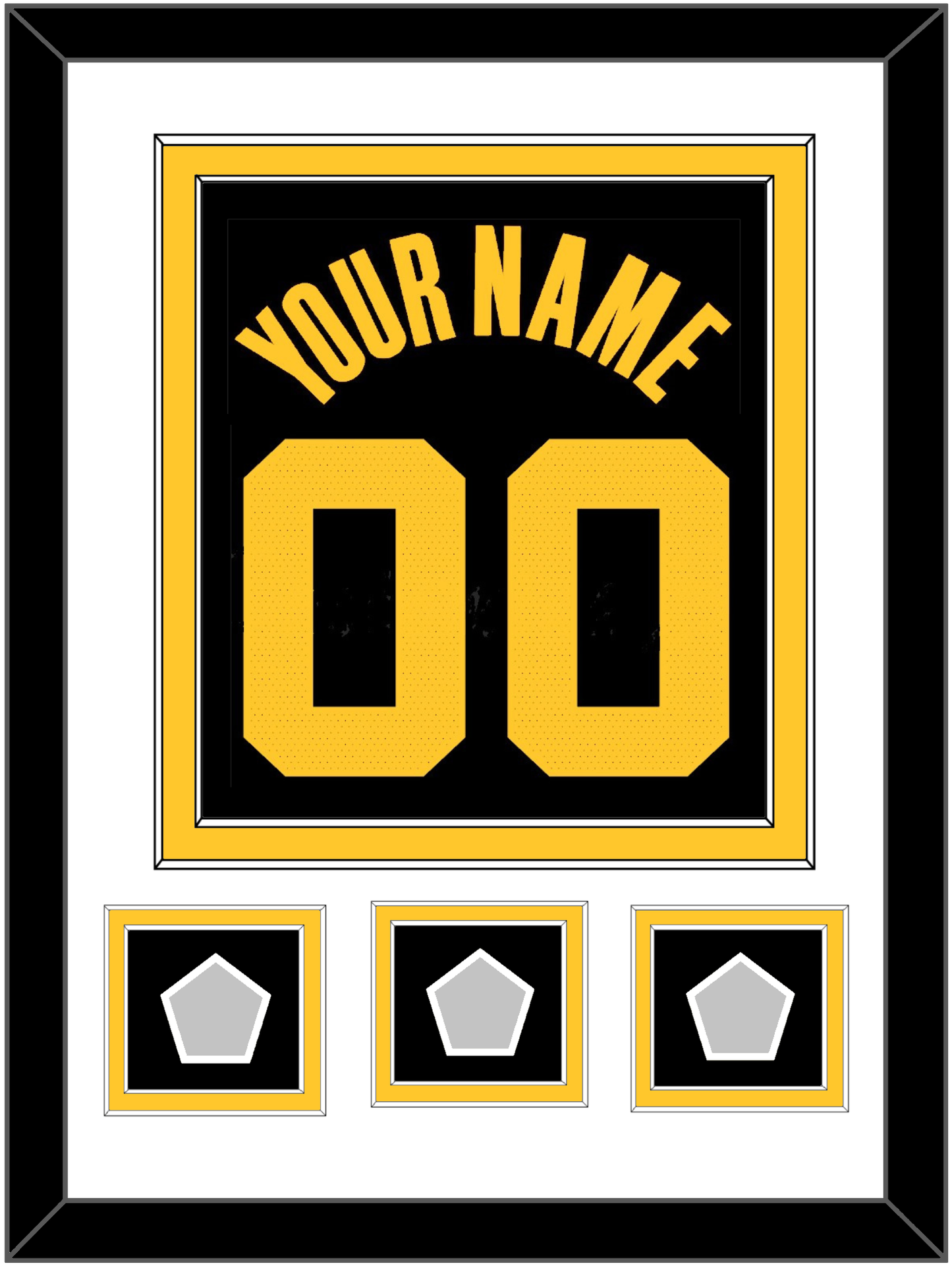 Golden State Name & Number With 3 Finals Patches - Black City (2021-2022) - Signature Tier 2
