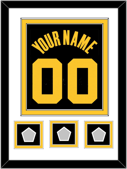 Golden State Name & Number With 3 Finals Patches - Black City (2021-2022) - Signature Tier 2