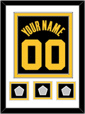 Golden State Name & Number With 3 Champions Patches - Black City (2021-2022) - Double Mat 2