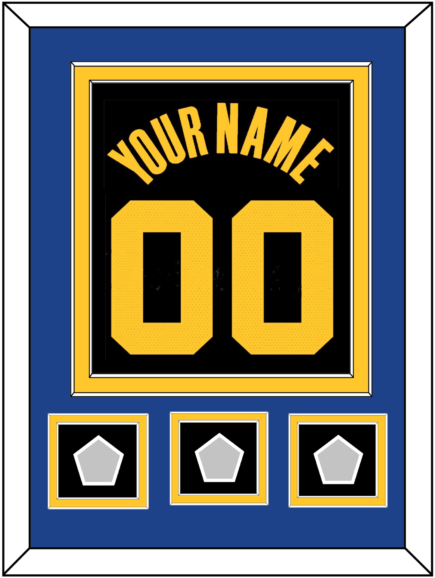Golden State Name & Number With 3 Finals Patches - Black City (2021-2022) - Signature Tier 3