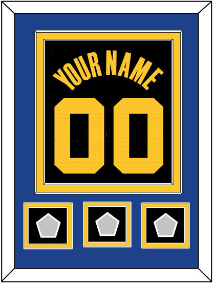 Golden State Name & Number With 3 Finals Patches - Black City (2021-2022) - Signature Tier 3