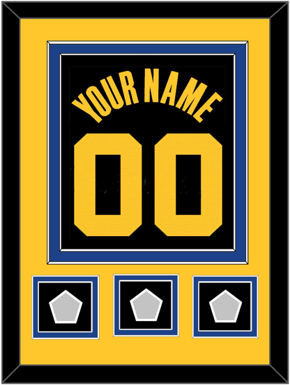 Golden State Name & Number With 3 Finals Patches - Black City (2021-2022) - Signature Tier 4