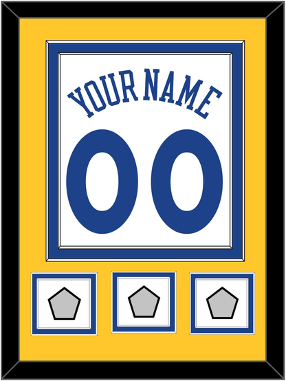 Golden State Name & Number With 3 Finals Patches - Home White (2010-2019) - Signature Tier 3