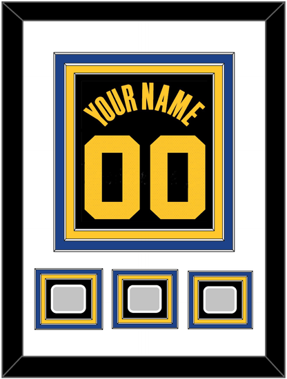 Golden State Name & Number With 3 Finals Patches - Black City (2021-2022) - Premier Tier 1