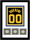 Golden State Name & Number With 3 Finals Patches - Black City (2021-2022) - Triple Mat 1
