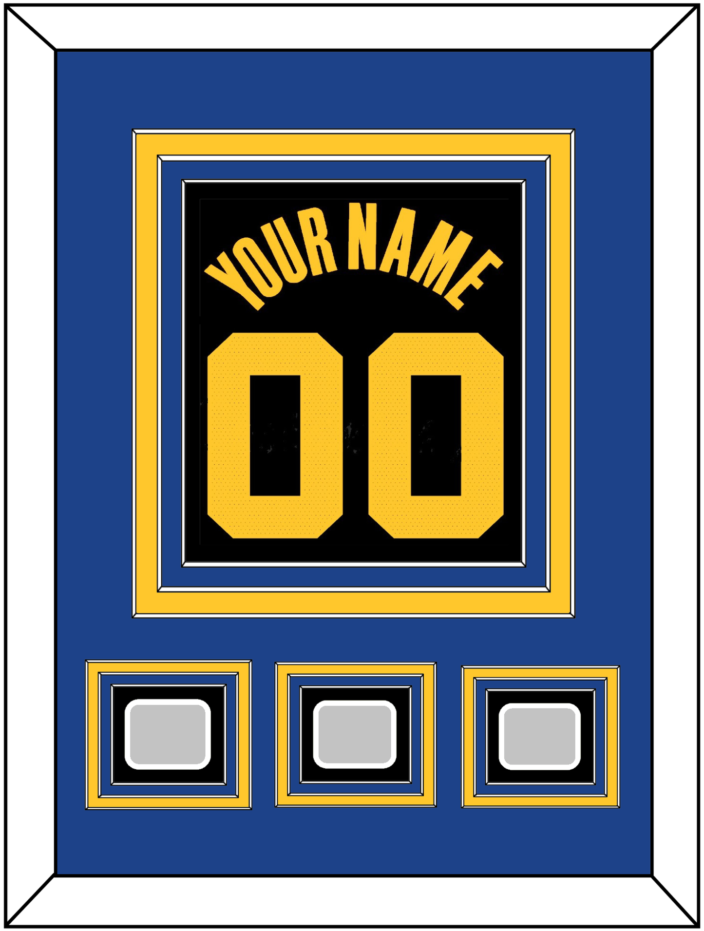 Golden State Name & Number With 3 Finals Patches - Black City (2021-2022) - Premier Tier 3