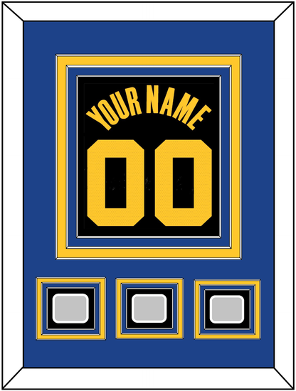 Golden State Name & Number With 3 Finals Patches - Black City (2021-2022) - Premier Tier 3