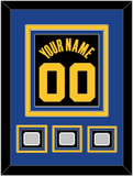 Golden State Name & Number With 3 Finals Patches - Black City (2021-2022) - Triple Mat 3