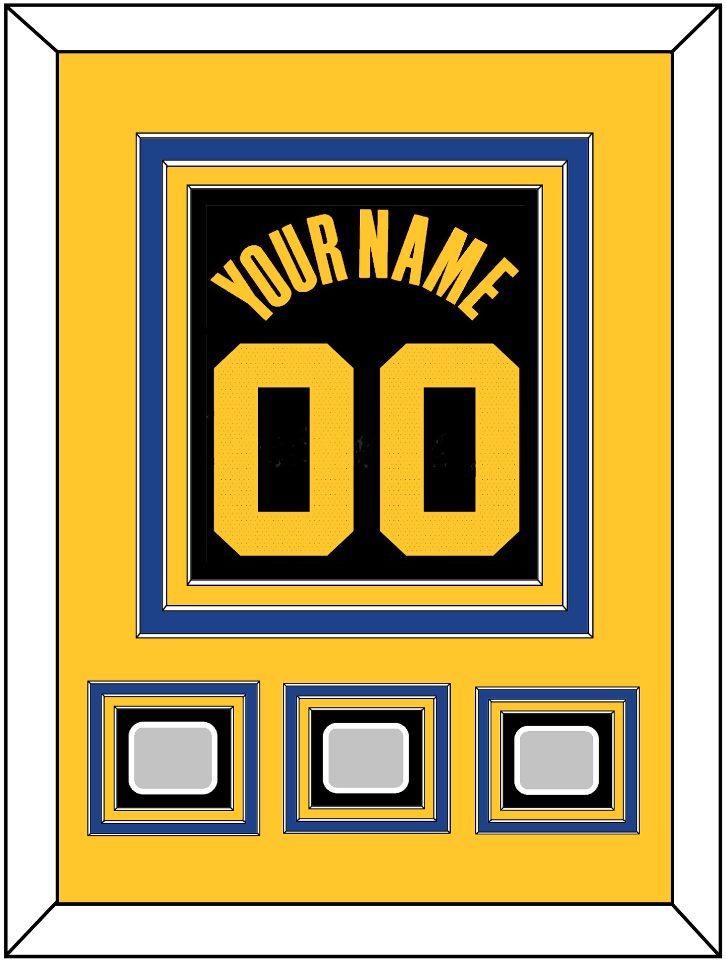 Golden State Name & Number With 3 Finals Patches - Black City (2021-2022) - Premier Tier 4