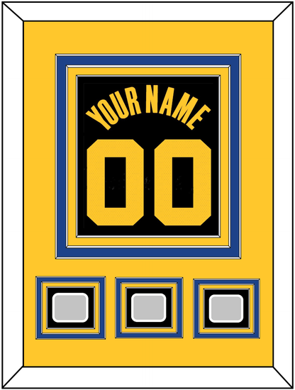 Golden State Name & Number With 3 Finals Patches - Black City (2021-2022) - Premier Tier 4