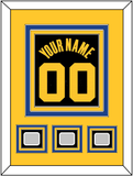 Golden State Name & Number With 3 Champions Patches - Black City (2021-2022) - Triple Mat 4