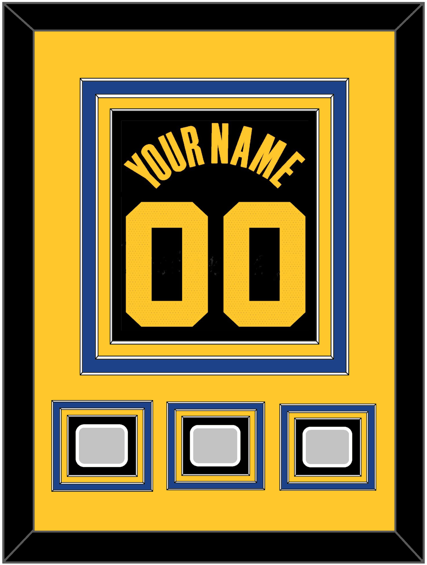 Golden State Name & Number With 3 Finals Patches - Black City (2021-2022) - Premier Tier 4