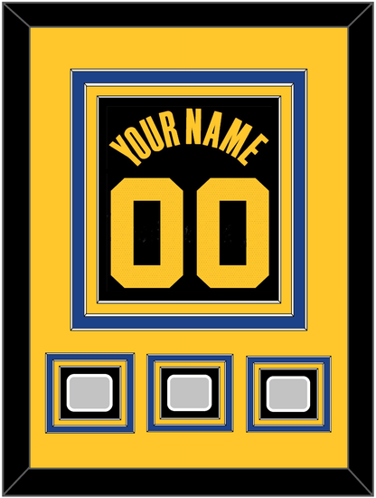 Golden State Name & Number With 3 Finals Patches - Black City (2021-2022) - Premier Tier 4