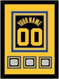 Golden State Name & Number With 3 Champions Patches - Black City (2021-2022) - Triple Mat 4