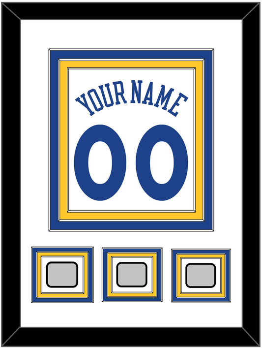 Golden State Name & Number With 3 Finals Patches - Home White (2010-2019) - Premier Tier 1