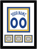 Golden State Name & Number With 3 Finals Patches - Home White (2010-2019) - Triple Mat 1