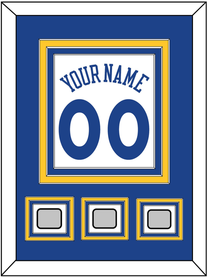 Golden State Name & Number With 3 Finals Patches - Home White (2010-2019) - Premier Tier 2