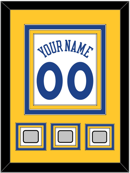 Golden State Name & Number With 3 Finals Patches - Home White (2010-2019) - Premier Tier 3