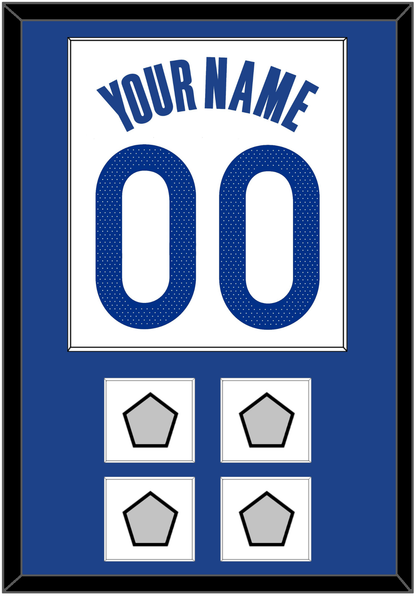 Golden State Name & Number With 4 Finals Patches - White Association - Essential Tier 1