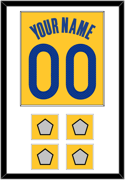 Golden State Name & Number With 4 Finals Patches - Yellow Statement (2019-2022) - Essential Tier 1