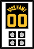 Golden State Name & Number With 4 Champions Patches - Black City (2021-2022) - Single Mat 1