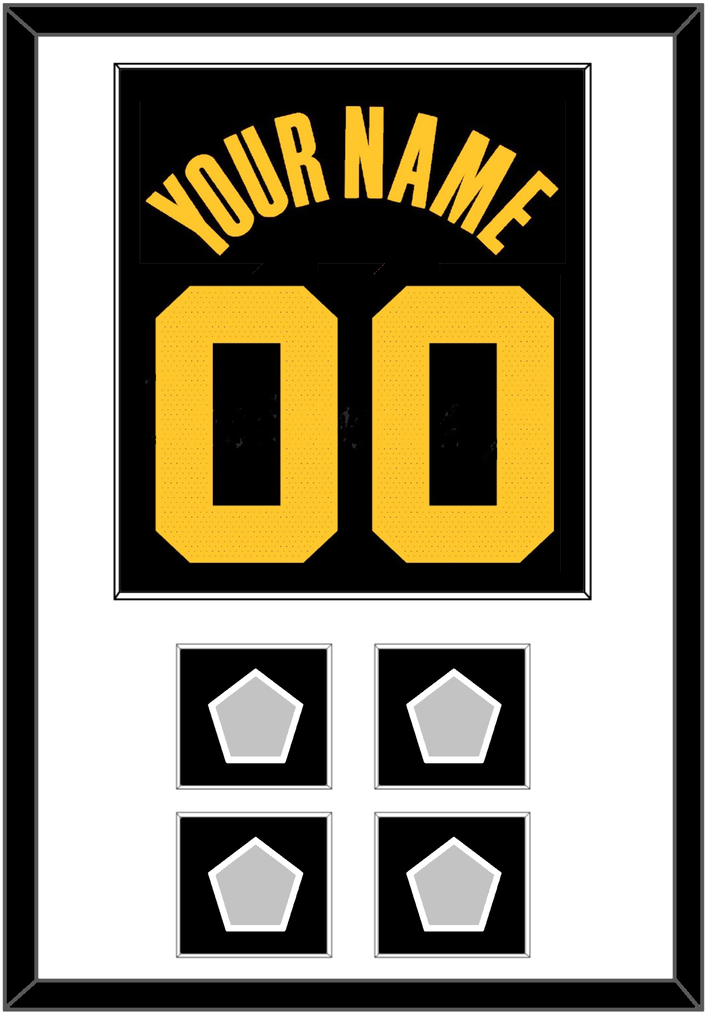 Golden State Name & Number With 4 Finals Patches - Black City (2021-2022) - Essential Tier 1