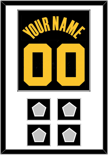 Golden State Name & Number With 4 Finals Patches - Black City (2021-2022) - Essential Tier 1