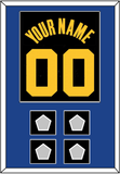 Golden State Name & Number With 4 Finals Patches - Black City (2021-2022) - Single Mat 2