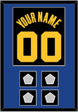 Golden State Name & Number With 4 Finals Patches - Black City (2021-2022) - Single Mat 2