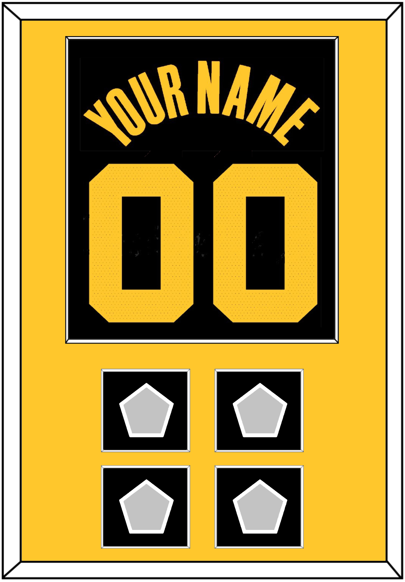 Golden State Name & Number With 4 Finals Patches - Black City (2021-2022) - Essential Tier 3
