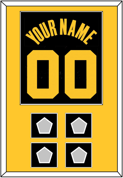 Golden State Name & Number With 4 Finals Patches - Black City (2021-2022) - Essential Tier 3
