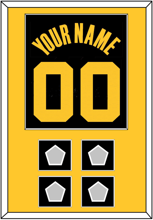 Golden State Name & Number With 4 Finals Patches - Black City (2021-2022) - Essential Tier 3