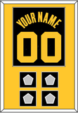 Golden State Name & Number With 4 Finals Patches - Black City (2021-2022) - Single Mat 3