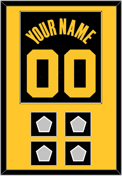 Golden State Name & Number With 4 Finals Patches - Black City (2021-2022) - Essential Tier 3