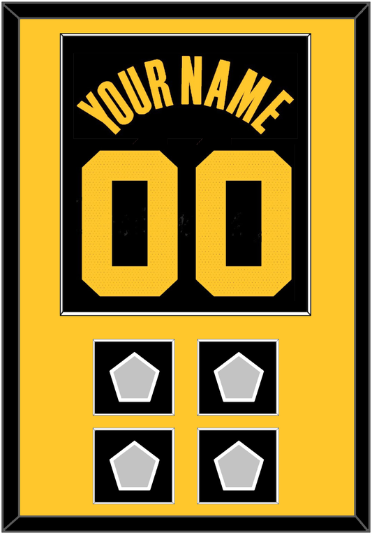 Golden State Name & Number With 4 Finals Patches - Black City (2021-2022) - Essential Tier 3