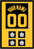 Golden State Name & Number With 4 Finals Patches - Black City (2021-2022) - Single Mat 3