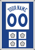 Golden State Name & Number With 4 Finals Patches - Home White (2010-2019) - Single Mat 1