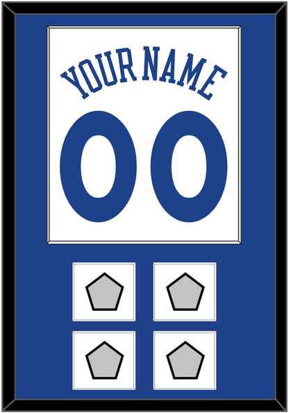 Golden State Name & Number With 4 Champions Patches - Home White (2010-2019) - Essential Tier 1