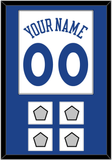 Golden State Name & Number With 4 Champions Patches - Home White (2010-2019) - Single Mat 1